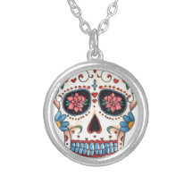 caveira mexicana colar