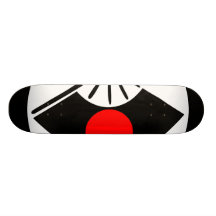 Celeiro Ogi Sensu Hinomaru vermelho, Japão Skate