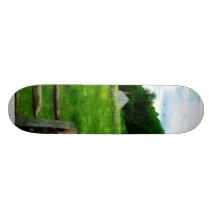 Celeiro próximo resistido do campo skate boards