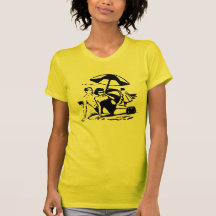 Cena da praia do vintage tshirts