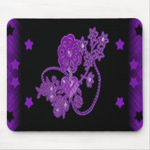 Cena de amor roxa mousepad