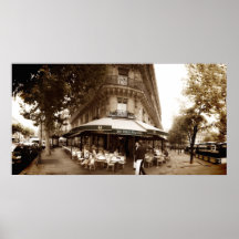 Cena do café de Paris (i) - panorama Poster