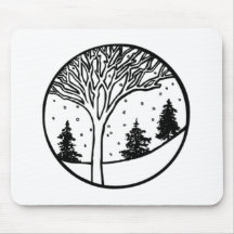 Cena do tempo do inverno mouse pads