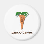 Cenoura de Jack O do Dia das Bruxas engraçado Imã De Refrigerador