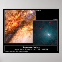 Centaurus um telescópio de Hubble do núcleo Pôsteres
