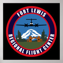 Centro regional do vôo do U.S.A.F. Fort Lewis Poster