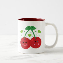 Cerejas bonitos caneca