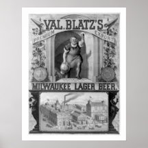 Cerveja de cerveja pilsen do Milwaukee de Blatz do Impressão