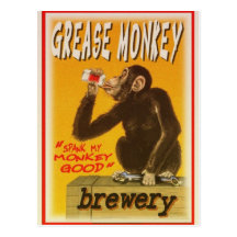 cervejaria do macaco de graxa cartão postal