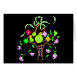 Cesta floral cartões