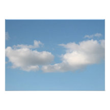 Céu com nuvens convite personalizados