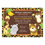 Chá de fraldas alaranjado Invitati dos amigos da s Convite Personalizados