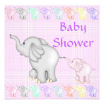 Chá de fraldas com os elefantes adoráveis de Momma Convites Personalizado