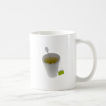 Chá em um copo descartável caneca