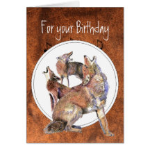 Chacal do urro - aniversário animal engraçado cartões
