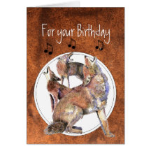 Chacal do urro - aniversário animal engraçado cartao