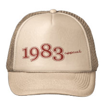 chapéu 1983 do camionista do logotipo bone