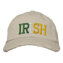 Chapéu bordado irlandês bone