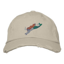 Chapéu customizável da sereia da natação bones