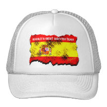 Chapéu da espanha da equipe de futebol dos mundos  boné