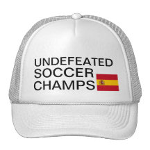 Chapéu invicto da espanha dos campeões do futebol bonés