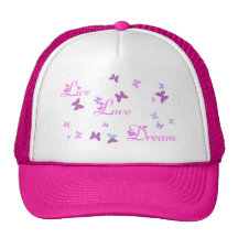 Chapéu vivo do boné da borboleta do sonho do amor