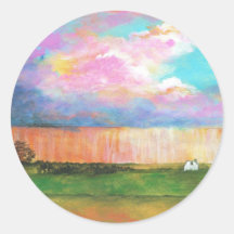 Chás de abril da pintura original adesivo