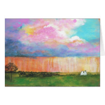 Chás de abril da pintura original cartoes