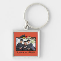 Chaveiro alaranjado da foto da graduação