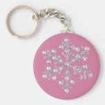 Chaveiro de cristal do floco de neve