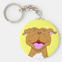 Chaveiro de sorriso feliz do pitbull