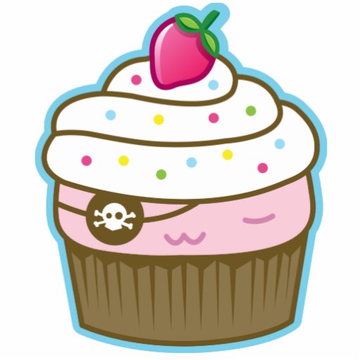 chaveiro do cupcake do pirata escultura de fotos