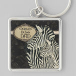 Chaveiro do pai das zebras do vintage o melhor porta chaves