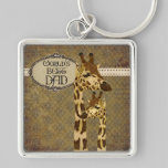 Chaveiro do pai dos girafas de bronze dourados o m porta chaves