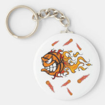 chaveiro flamejante do basquetebol