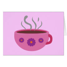 Chávena de café quente cartão