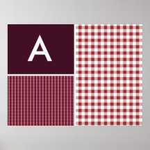 Checkered marrom; Guingão Poster