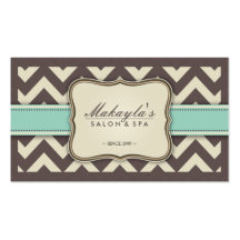 Chevron elegante Brown moderno, verde e bege Modelos Cartoes De Visita