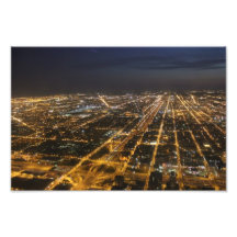 Chicago na noite artes de fotos