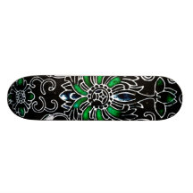 Chinês do vintage no verde skates personalizados