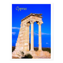 Chipre o templo de Apollo Cartão Postal