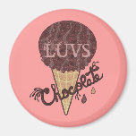 Chocolate de LUVS Imã De Refrigerador