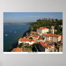 Cidade costeira posteres