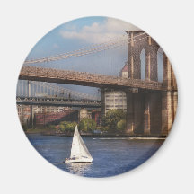 Cidade - NY - navigação sob a ponte de Brooklyn Imã