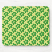 Cinco trevos afortunados da folha mouse pads