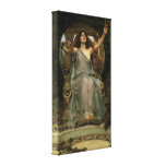 Circe que oferece o copo a Ulysses pelo Waterhouse Impressão De Canvas Envolvidas