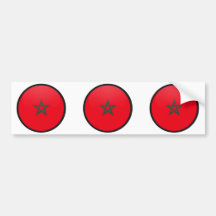 Círculo da bandeira da qualidade de Marrocos Adesivos