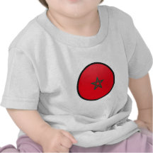 Círculo da bandeira da qualidade de Marrocos Camiseta