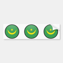 Círculo da bandeira da qualidade de Mauritânia Adesivos