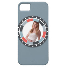 Círculo Funky frame2 - cinzento e vermelho no cinz Capas iPhone 5 Case-Mate